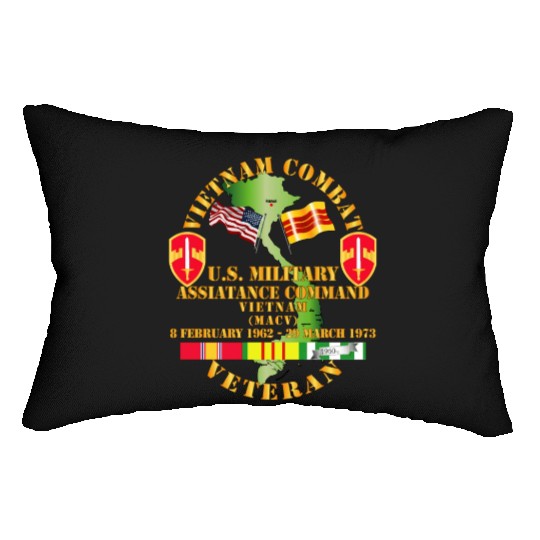 Army Vietnam Combat Veteran US Military Asst Cmd V Lumbar Pillows