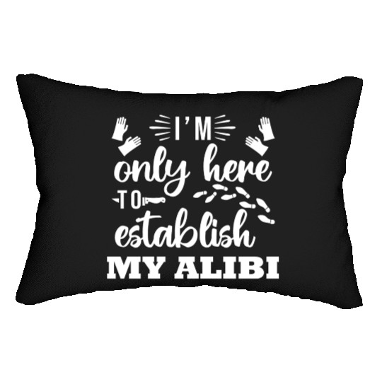 Funny Crime Show Podcast Quote Lumbar Pillows