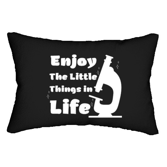 funny microscope, microbiologists biology nerd Lumbar Pillows