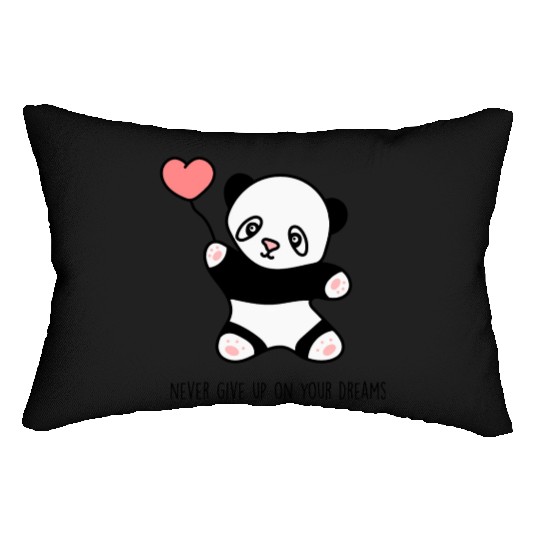Never give up on your dreams Lumbar Pillows