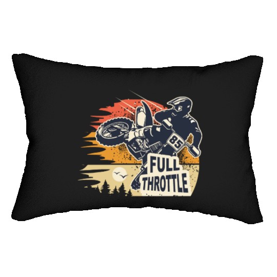 moto motocross moto cross enduro full throttle Lumbar Pillows