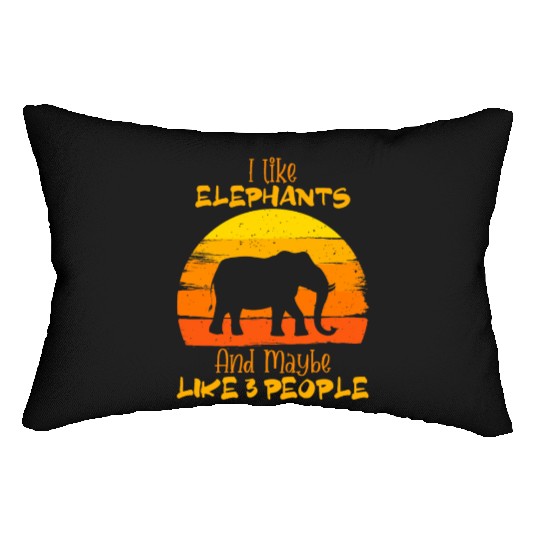 Elephant Lumbar Pillows, Cute Elephant Lumbar Pillows, Vintage