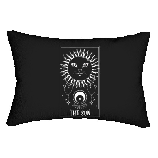 The Sun Tarot Card Funny Cat Tarot Card For Tarot Lumbar Pillows