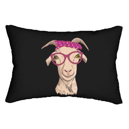Cute Goat Farmer Farm Animal Lumbar Pillows
