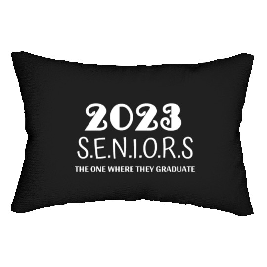 Funny Class of 2023 The One Where They Graduate Lumbar Pillows