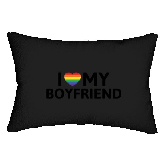 I Love My Boyfriend Lumbar Pillows