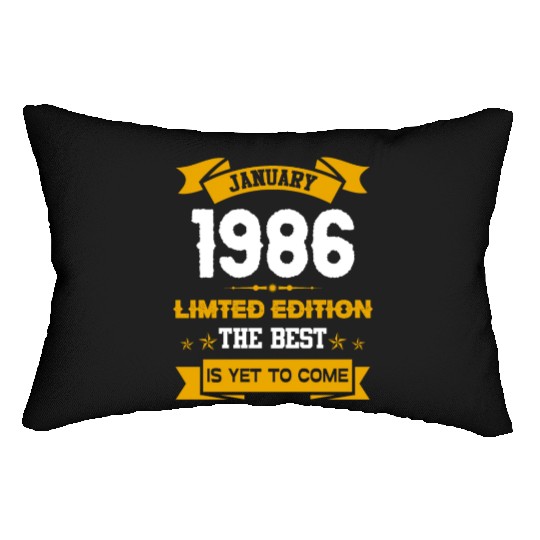 January 1986 Birthday Surprise Lumbar Pillows