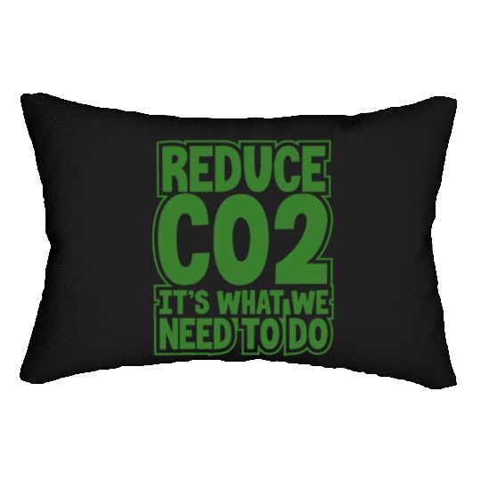 Environment Gift Idea Reduce CO2 It's What We Lumbar Pillows
