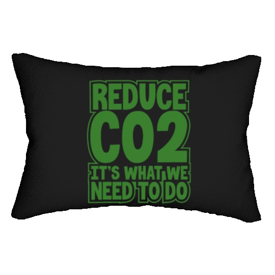 Environment Gift Idea Reduce CO2 It's What We Lumbar Pillows