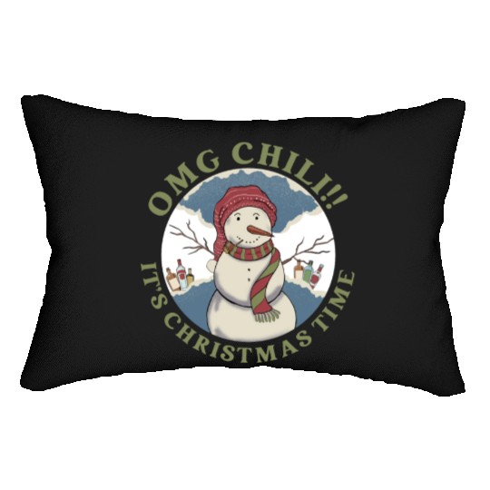 Omg Chili!! It's Christmas Time Apparel Lumbar Pillows