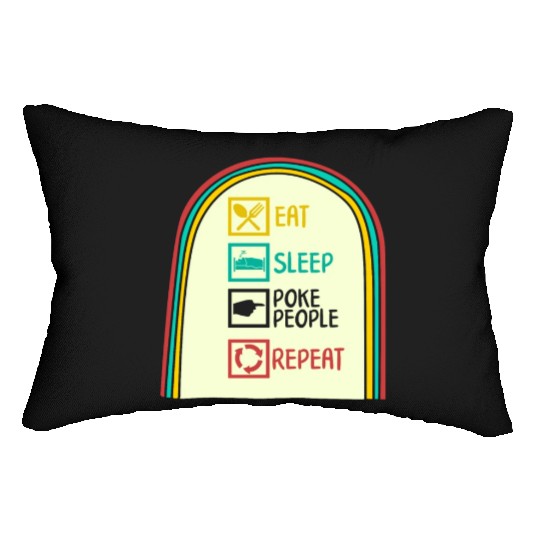 Acupuncture Lumbar Pillows, Eat Sleep Poke People Repeat
