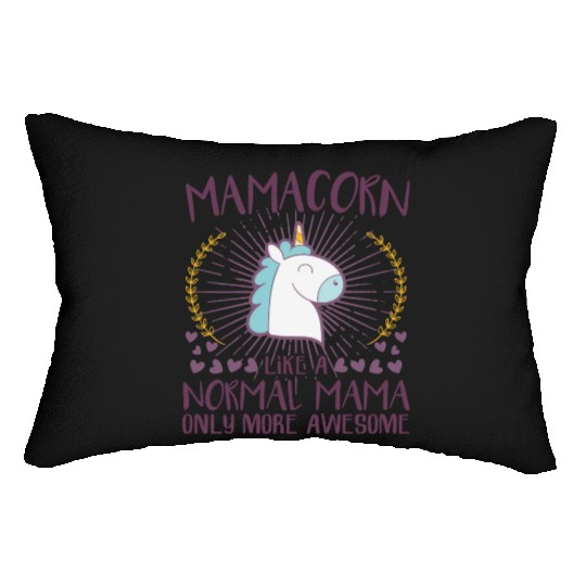 Mamacorn mom unicorn mothers day baby family kid Lumbar Pillows