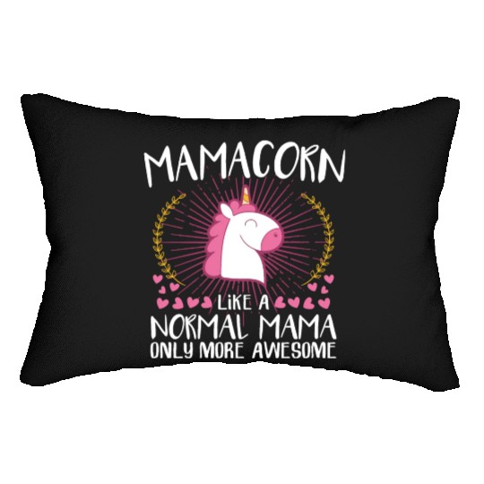 Mamacorn mom unicorn mothers day baby family kid Lumbar Pillows