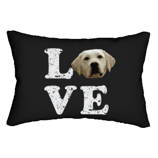 I Love My Yellow Lab Labrador Retriever Dog Lumbar Pillows