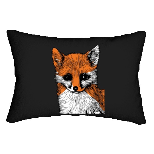 Fox Drawing Nature Forest Save The Planet Lumbar Pillows