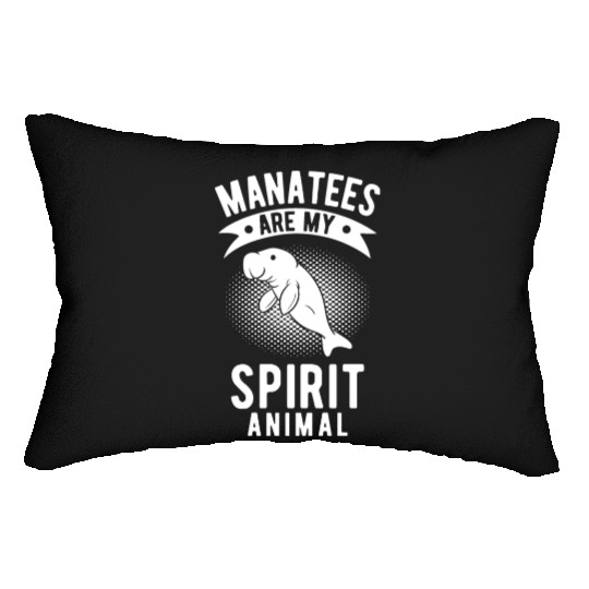 Manatees Are My Spirit Animal His & Her Gift Lumbar Pillows