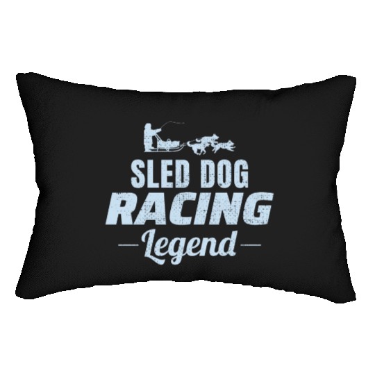 Husky Sledding Sled Dog Racing Alaskan Racers Lumbar Pillows
