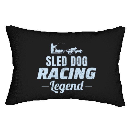 Husky Sledding Sled Dog Racing Alaskan Racers Lumbar Pillows