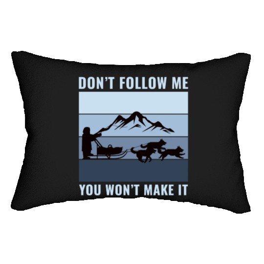 Husky Sledding Sled Dog Racing Alaskan Racers Lumbar Pillows