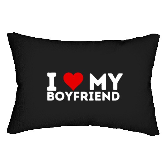 I Love My Boyfriend Lumbar Pillows I Heart My Boyfriend Shi