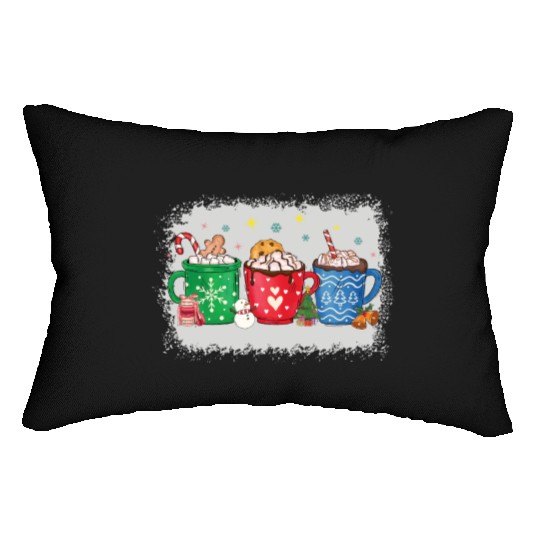 Christmas Hot Chocolate Peppermint Mocha Lumbar Pillows