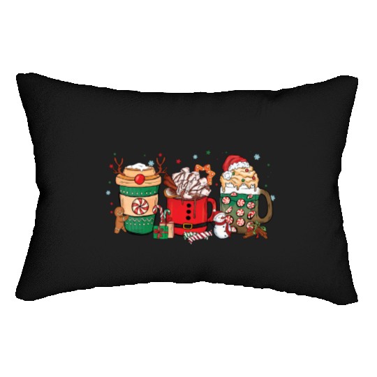 Christmas Hot Chocolate Cup Lumbar Pillows