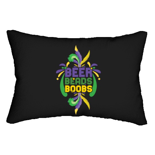 Festival Parade Beer Beads Bling Mardi Gras 2023 Lumbar Pillows