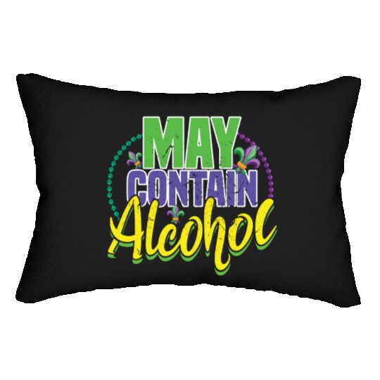 Alcohol Lover Festival Parade Beads Mardi Gras Lumbar Pillows