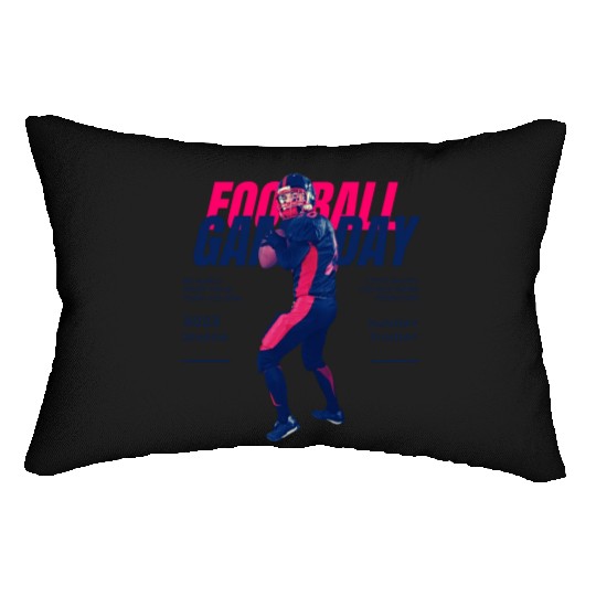 Blue Pink American Football Game Day Season 2023 Lumbar Pillows