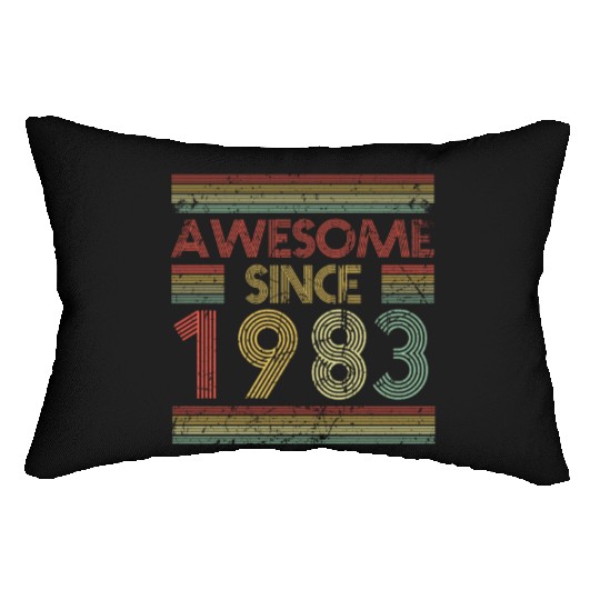 40 Years Vintage 1983 Retro 40th Birthday Lumbar Pillows