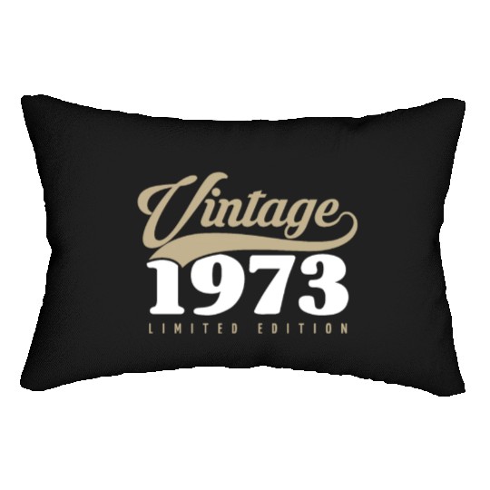 50 Years Vintage 1973 Retro 50th Birthday Lumbar Pillows