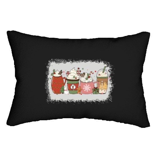 Christmas Hot Chocolate Peppermint Mocha Lumbar Pillows