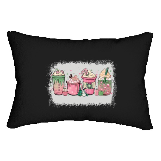 Hot Chocolate Cup Peppermint Mocha Lumbar Pillows