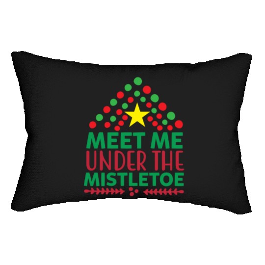 Meet me under the mistletoe Lumbar Pillows