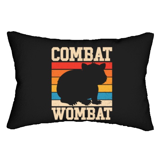 Combat Wombat For A Wombats Lover Lumbar Pillows