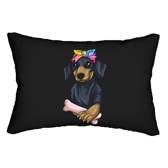 Dachshund Gift Dixie Wiener Doxie Dackel Lumbar Pillows