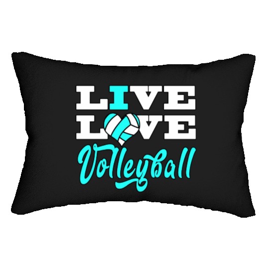Volleyball Live Love Light Blue For Girlsns Lumbar Pillows