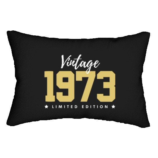 50 Years Vintage 1973 Retro 50th Birthday Lumbar Pillows