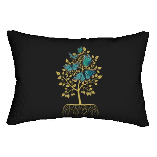 Butterfly Tree Beautiful Animal Butterflies Tree Lumbar Pillows
