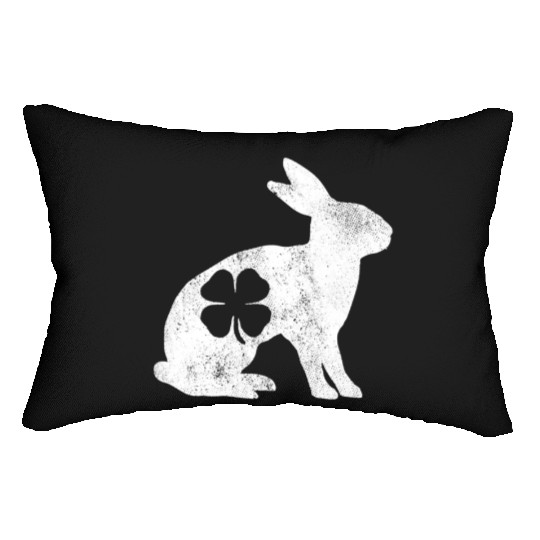 St Patrick's Day Rabbit Bunny Irish Green Shamrock Lumbar Pillows
