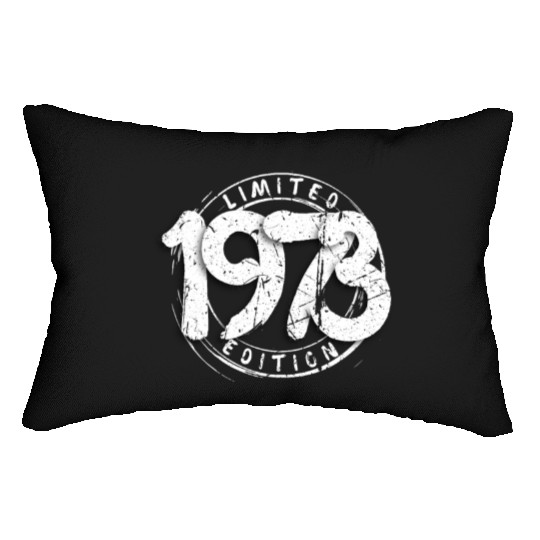50 Years Vintage 1973 Retro 50th Birthday Lumbar Pillows