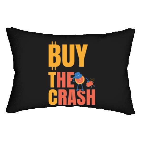 BTC Buy The Crash Crypto Bitcoin Lumbar Pillows