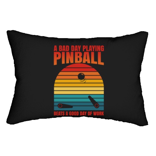 Retro Pinball Beats Work Arcade Machine Lumbar Pillows