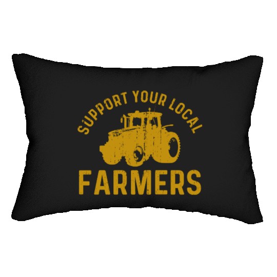 Farm Local Food Patriotic Farming Farmer Lumbar Pillows