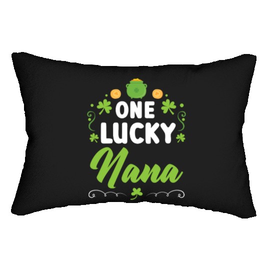 One Lucky Nana Grandma Granny St. Patricks Day Lumbar Pillows