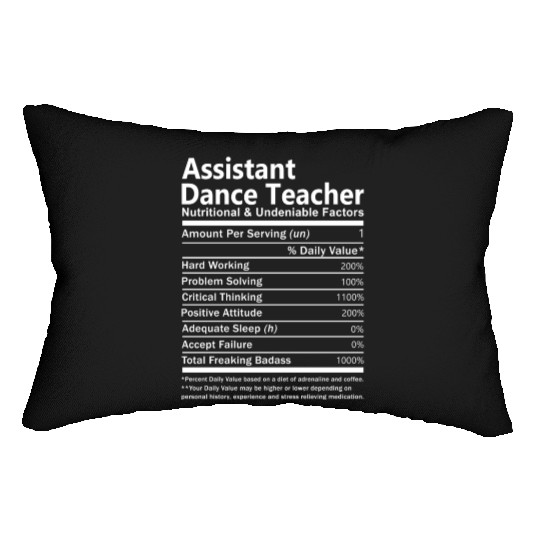 Assistant Dance Teacher Lumbar Pillows - Nutritional And