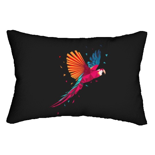Macaw Parrot Geometric Bird Parakeet Ornitholog Gi Lumbar Pillows