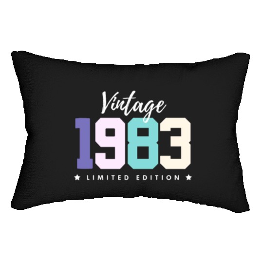 40 Years Vintage 1983 Retro 40th Birthday Lumbar Pillows