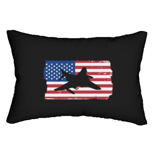 F-4 Phantom Fighter Jet American Flag F4 Phantom Lumbar Pillows