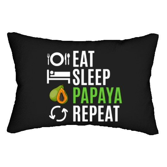 Eat Sleep Papaya Repeat Lumbar Pillows